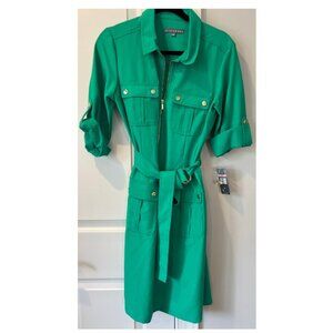 Sharagano NWT Green Shirt Dress Size 10
